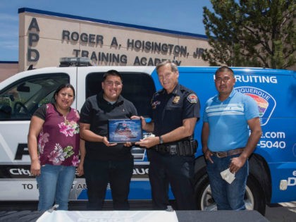 José Nuñez Romaniz, 19, was rewarded by the Albuquerque Police Department for returning