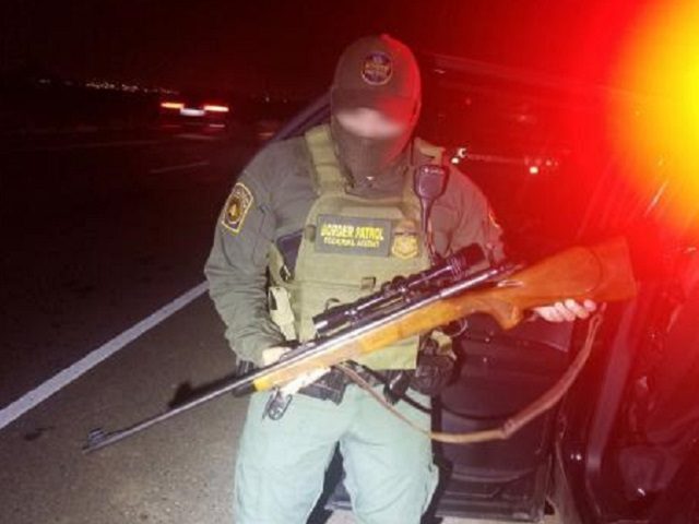 Laredo South Station Border Patrol agents recovered a stolen rifle near the Texas-Mexico b