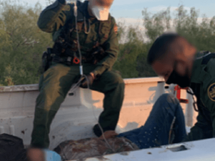 Laredo Sector Border Patrol agents provided first aid to a Mexican illegal alien who becam