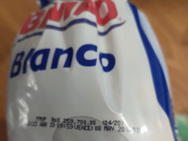 The price of a loaf of Bimbo brand white bread in Venezuela, May 2020 (Photo: Christian K. Caruzo)