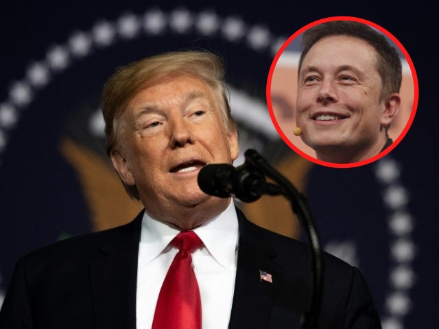 President Donald Trump on Friday praised Tesla CEO Elon Musk for announcing plans to build a Tesla electric auto plant in Texas.