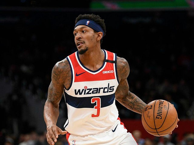 Washington Wizards guard Bradley Beal (3) dribbles the ball during the second half of an N