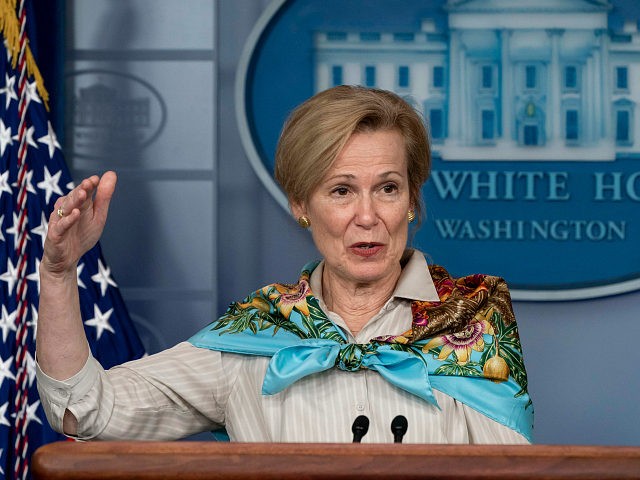 White House Coronavirus Task Force Response Coordinator Deborah Birx answers a reporter’s question during the coronavirus update briefing Saturday, April 4, 2020, in the James S. Brady Press Briefing Room of the White House. (Official White House Photo by Andrea Hanks)
