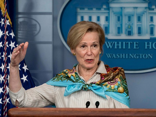 White House Coronavirus Task Force Response Coordinator Deborah Birx answers a reporter’