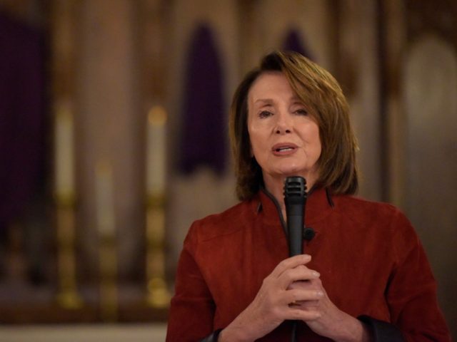 NEW YORK, NY - MARCH 03: Democratic Leader Nancy Pelosi along with Rep. Nydia M. Velázquez (D-NY) speak at an event at All Saints Episcopal Church to help New Yorkers understand how President Trump's tax plan will affect them and their families on March 3, 2017 in New York City. …