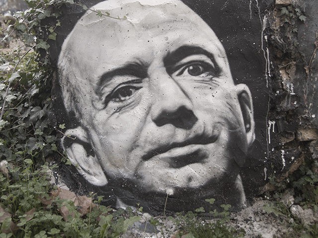 Mural of Amazon founder Jeff Bezos.