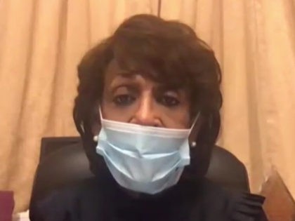 maxine-waters-mask-falling