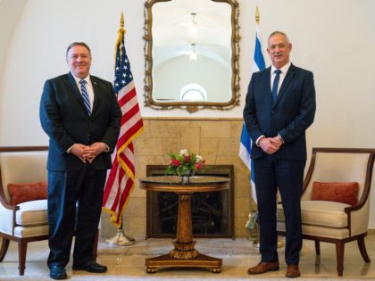 U.S. Secretary of State Michael R. Pompeo meets with Israeli Speaker of the Knesset Benjamin Gantz, in Israel on May 13, 2020. [State Department Photo by Ron Przysucha/ Public Domain]