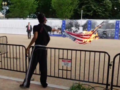 Protesters Burn American Flags Outside White House: ‘F*ck the Police,’ ‘This Is Our