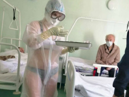 Russian Nurse Punished for Only Wearing Bikini Under PPE