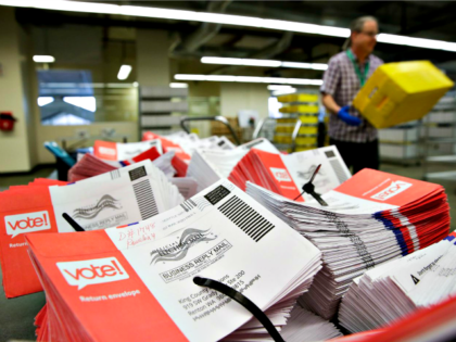 Voting by mail is routine in Washington, but not in much of the country. Photo: Jason Redmond/AFP via Getty Images