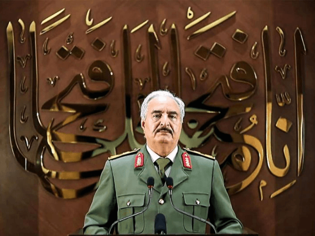 Libyan strongman Khalifa Haftar has announced he has a popular mandate to rule the divided