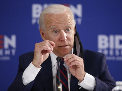 Democratic presidential candidate, former Vice President Joe Biden speaks during a roundta