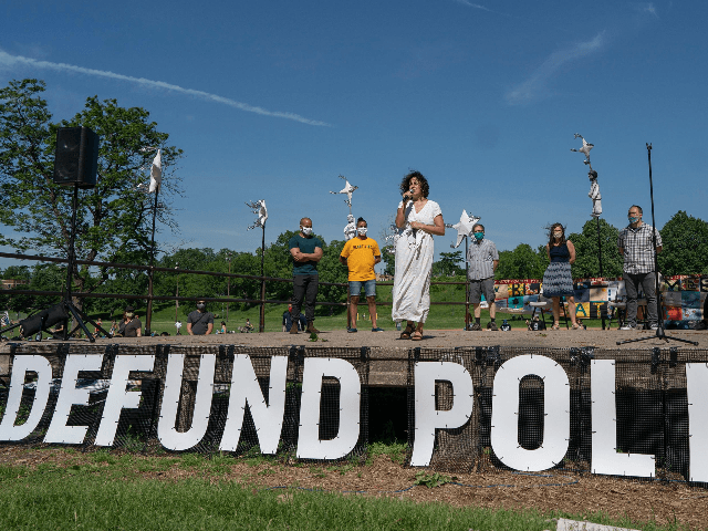 Alondra Cano, a City Council member, speaks during "The Path Forward" meeting at Powderhor