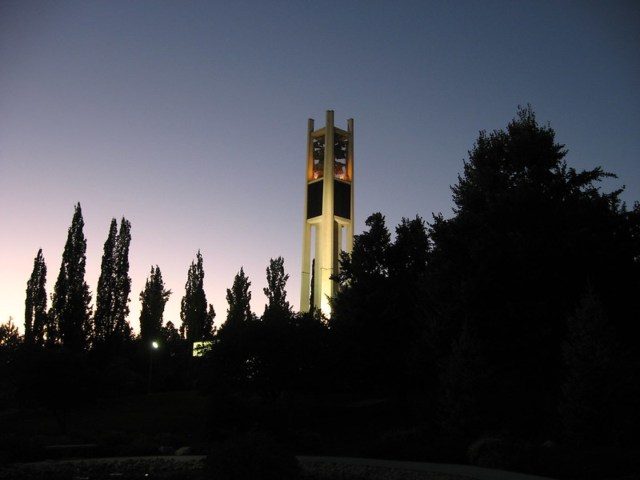 BYU Campus at dusk