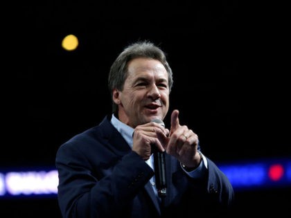 DES MOINES, IA - NOVEMBER 01: Democratic presidential candidate and Montana Governor Steve Bullock speaks during The Iowa Democratic Party Liberty & Justice Celebration on November 1, 2019 in Des Moines, Iowa. Fourteen presidential are expected to speak at the event addressing over 12,000 people. (Photo by Joshua Lott/Getty Images)