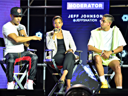 ATLANTA, GEORGIA - SEPTEMBER 14: T.I., Candace Owens, and Steven Pargett speak onstage during day 3 of REVOLT Summit x AT&T Summit on September 14, 2019 in Atlanta, Georgia. (Photo by Moses Robinson/Getty Images for Revolt)