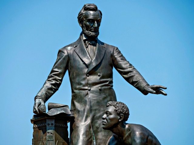 The Lincoln Park 'Emancipation' statue, a statue that is among monuments drawing scrutiny