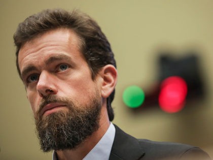 WASHINGTON, DC - SEPTEMBER 5: Twitter chief executive officer Jack Dorsey testifies during a House Committee on Energy and Commerce hearing about Twitter's transparency and accountability, on Capitol Hill, September 5, 2018 in Washington, DC. Earlier in the day, Dorsey faced questions from the Senate Intelligence Committee about how foreign …
