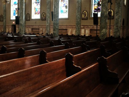 NEW YORK, NY - SEPTEMBER 19: Empty pews stand in a Catholic church in Brooklyn on September 19, 2018 in New York City. In a further blow to the Catholic Church in America, four men who were sexually assaulted as children by a teacher at a Roman Catholic church have …