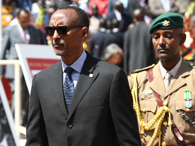 Rwandan President Paul Kagame arrive for the funeral service of former Kenya president, Daniel Arap Moi, in Nairobi, on February 11, 2020. - Moi, whose 24-year rule saw Kenya become a one-party state where critical voices were ruthlessly crushed, died on February 4, 2020, aged 95, prompting thousands of Kenyans …