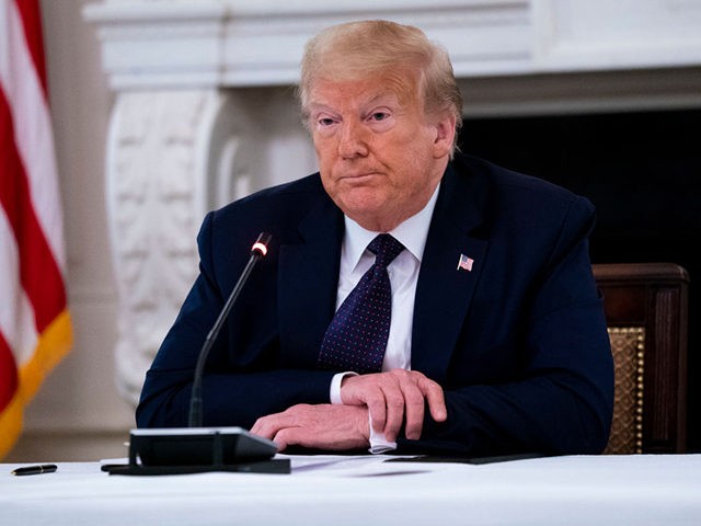 WASHINGTON, DC - JUNE 08: U.S. President Donald Trump makes remarks as he participates in