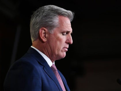 US House Minority Leader, Kevin McCarthy, Republican of California, holds his weekly press briefing on Capitol Hill in Washington, DC, on June 11, 2020. (Photo by MANDEL NGAN / AFP) (Photo by MANDEL NGAN/AFP via Getty Images)