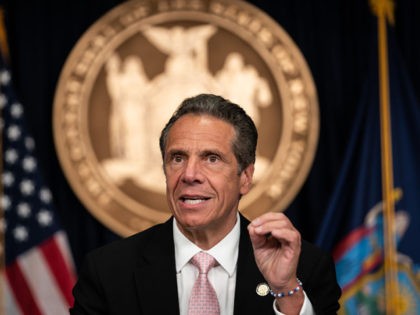 NEW YORK, NY - JUNE 12: New York Gov. Andrew Cuomo speaks during the daily media briefing at the Office of the Governor of the State of New York on June 12, 2020 in New York City. Gov. Andrew Cuomo signed the "Say Their Name" reform legislation, an agenda that …