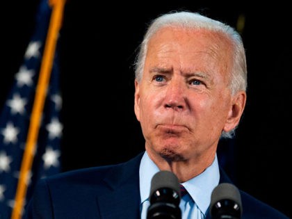 Democratic presidential candidate Joe Biden delivers remarks after meeting with Pennsylvania families who have benefited from the Affordable Care Act on June 25, 2020 in Lancaster, Pennsylvania. - Biden has largely remained off the campaign trail and in his Delaware home since mid-March due to the pandemic, although he has …