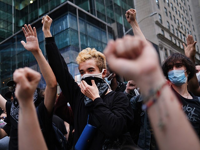 NEW YORK, NEW YORK - JUNE 02: Hundreds of demonstrators again take to the streets of Manha