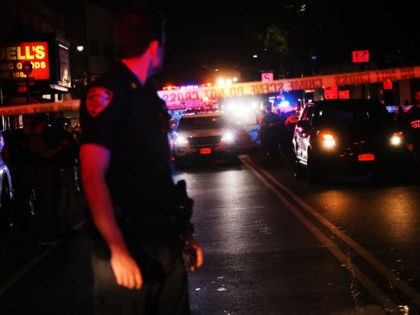 NEW YORK, NEW YORK - JUNE 03: Police gather at the scene where two New York City police of
