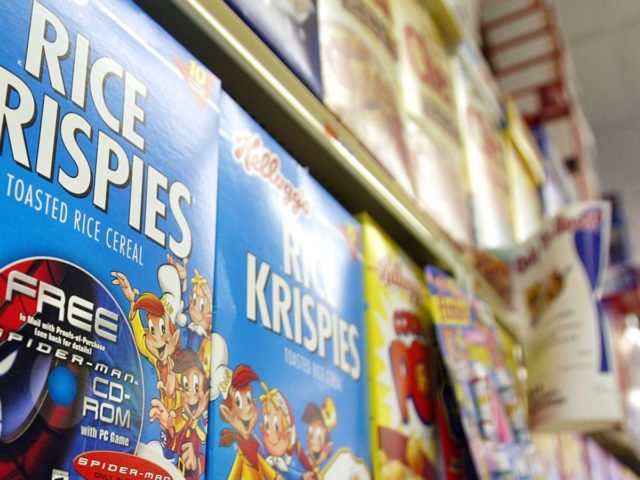 405057 01: Rice Krispies boxes with a "Spider-Man" promotion sit on a shelf May 7, 2002 in