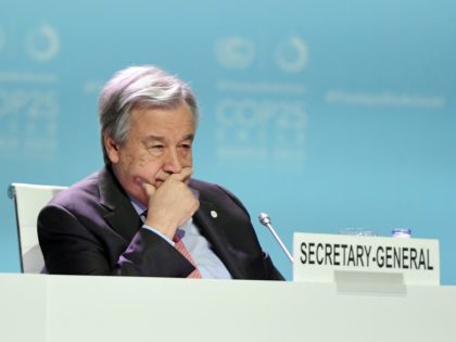 Secretary-General of the United Nations Antonio Guterres takes part in the Global Climate Action High-Level event at the UN Climate Change Conference COP25 at the 'IFEMA - Feria de Madrid' exhibition centre, in Madrid, on December 11, 2019. - Nations are gathered in Spain's capital to finalise the rulebook of …