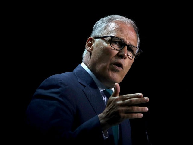 Democratic presidential candidate Washington Gov. Jay Inslee speaks during the California
