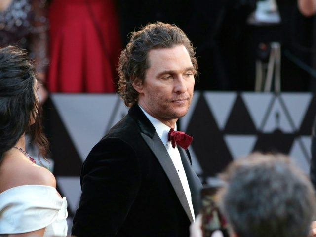 Matthew McConaughey arrives for the 90th Annual Academy Awards on March 4, 2018, in Hollyw