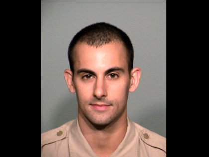 A photo provided by the Las Vegas Metropolitan Police Department shows officer Shay Mikalo