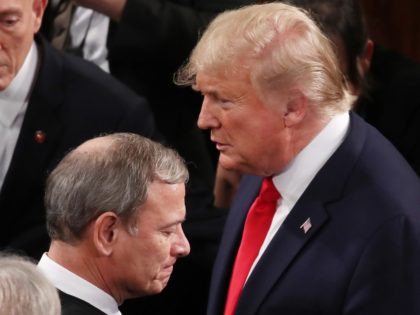 Roberts vs. Trump (Mark Wilson / Getty)