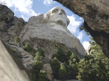 George Washington's Head Depicted On Mount Rushmore