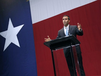 AUSTIN, TX - NOVEMBER 4: Texas Land Commissioner-elect George P. Bush speaks during the victory party for Texas Attorney General and Republican gubernatorial candidate Greg Abbott after an apparent victory over Democratic Sen. Wendy Davis on November 4, 2014 in Austin, Texas. Republicans won the majority of the US Senate …