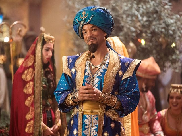 Will Smith and Nasim Pedrad in Aladdin (2019) Titles: Aladdin People: Will Smith, Nasim Pedrad © Disney Enterprises