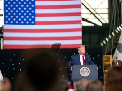 President Donald J. Trump delivers remarks after the successful SpaceX Demonstration Mission 2 launch Saturday, May 30, 2020, at the Kennedy Space Center Vehicle Assembly Building in Cape Canaveral, Fla. (Official White House Photo by Shealah Craighead)