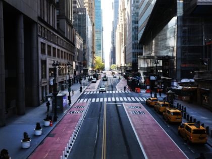 NEW YORK CITY- MAY 12: Usually one of the most congested streets in Manhattan, 42nd Street