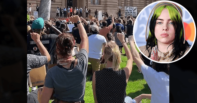 18-Year-Old Pop Sensation Billie Eilish Takes a Knee at L.A. Protest