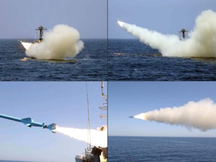 Iran said the tests involved both short- and long-range missiles designed and produced by the defence ministry and the navy - Iranian Army office/AFP