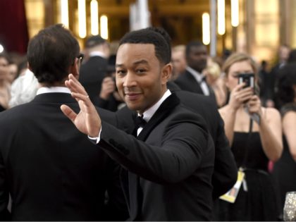 John Legend arrives at the Oscars on Sunday, Feb. 22, 2015, at the Dolby Theatre in Los An