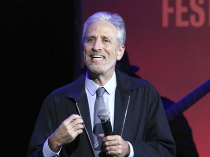 Jon Stewart performs at the 13th annual Stand Up For Heroes benefit concert in support of the Bob Woodruff Foundation at the Hulu Theater at Madison Square Garden on Monday, Nov. 4, 2019, in New York. (Photo by Greg Allen/Invision/AP)
