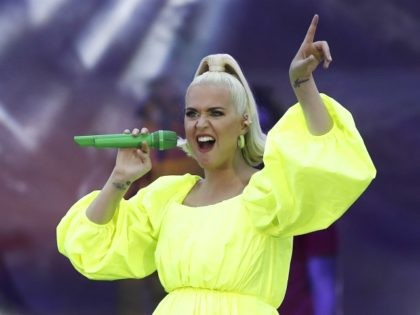 BRIGHT, AUSTRALIA - MARCH 11: Katy Perry performs on March 11, 2020 in Bright, Australia. The free Fight On concert was held for for firefighters and communities recently affected by the devastating bushfires in Victoria. (Photo by Daniel Pockett/Getty Images)
