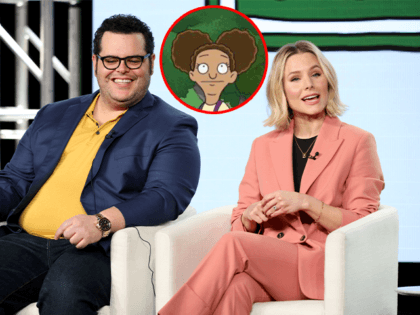 Josh Gad, left, and Kristen Bell speak at the "Central Park" panel during the Apple+ TCA 2020 Winter Press Tour at the Langham Huntington, Sunday, Jan. 19, 2020, in Pasadena, Calif. (Photo by Willy Sanjuan/Invision/AP)