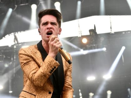 SAN ANTONIO, TX - APRIL 01: Brendon Urie of Panic! at the Disco performs during the Capita