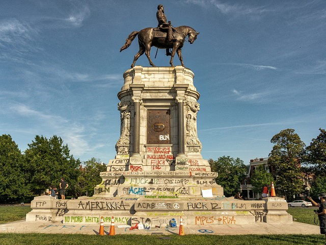 Robert E. Lee statue in Richmond, Virginia 6-2-2020